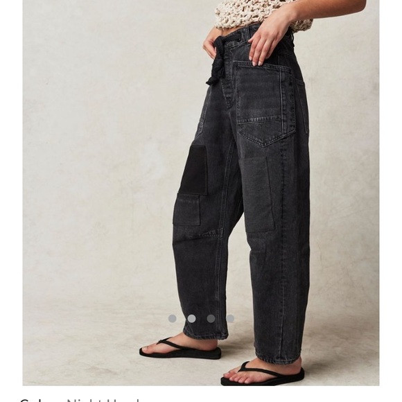 Free People We The Free Moxie Pull-On Barrel Jeans - Picture 3 of 11